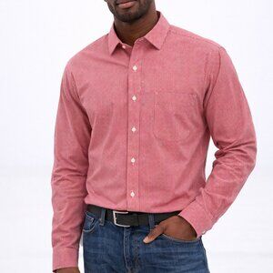 $80 Tommy Hilfiger Classic Fit Gingham Check Button Down Shirt Red White Mens XL